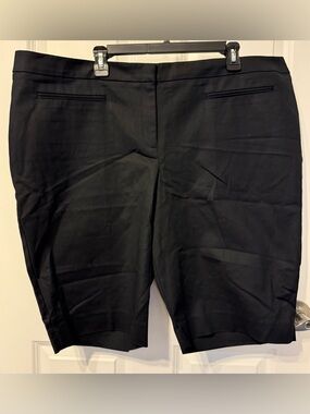 Chico's Black Tailored Bermuda Shorts